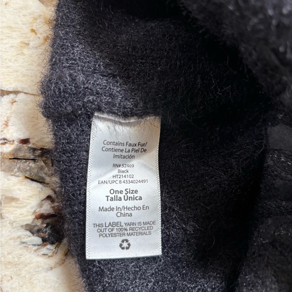 Black Beanie with Sequin Snowflake - Picture 3 of 7